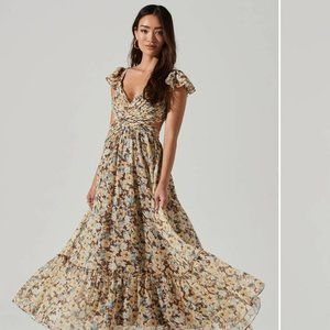 ASTR The Label PRIMROSE FLORAL STRAPPY BACK MAXI DRESS